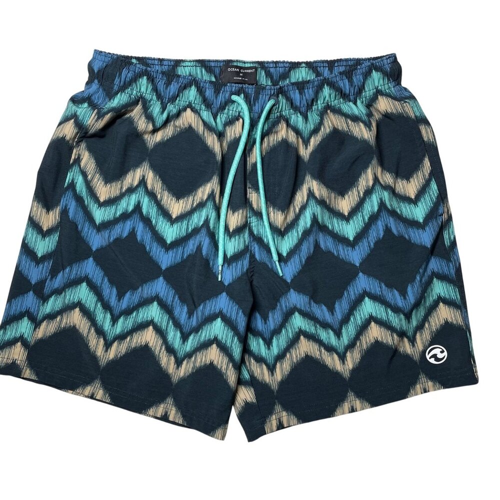 Ocean Current Men's Swim‎ Shorts M 30 With Chevron Pattern